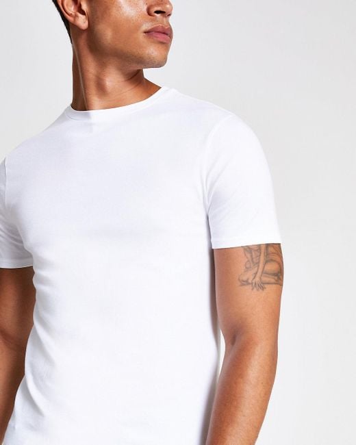 fitted white t shirt mens