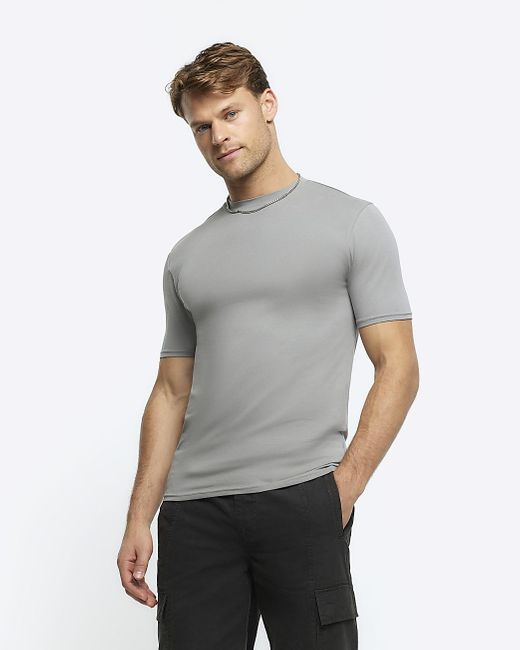 river island mens muscle fit t shirts