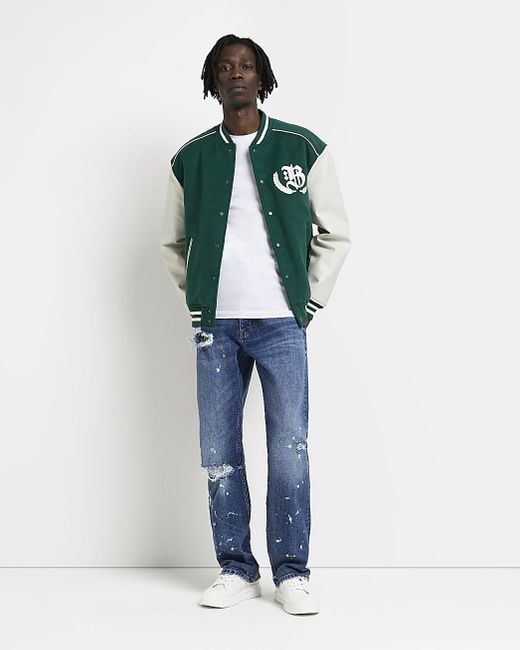 River Island Denim Loose Fit Paint 