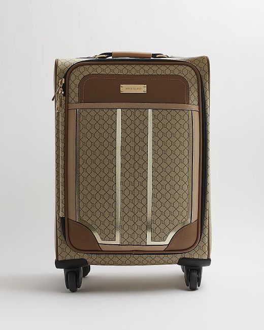 River Island Green Ri Monogram Suitcase