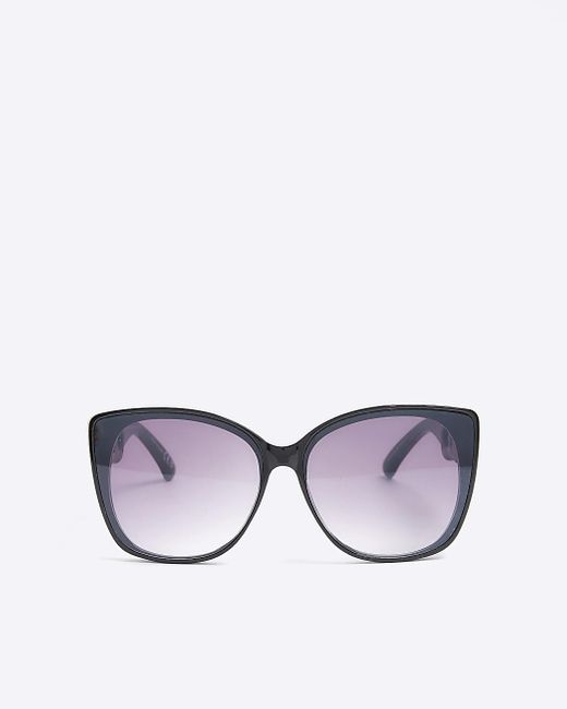 River Island Black Chain Cat Eye Sunglasses