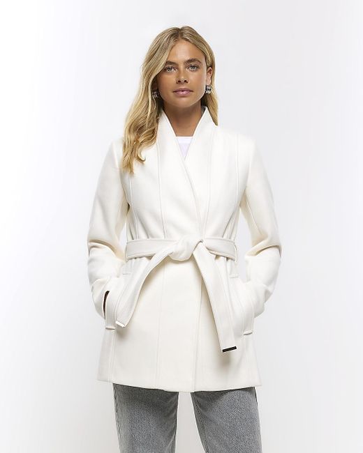 women's wool blend wrap coat