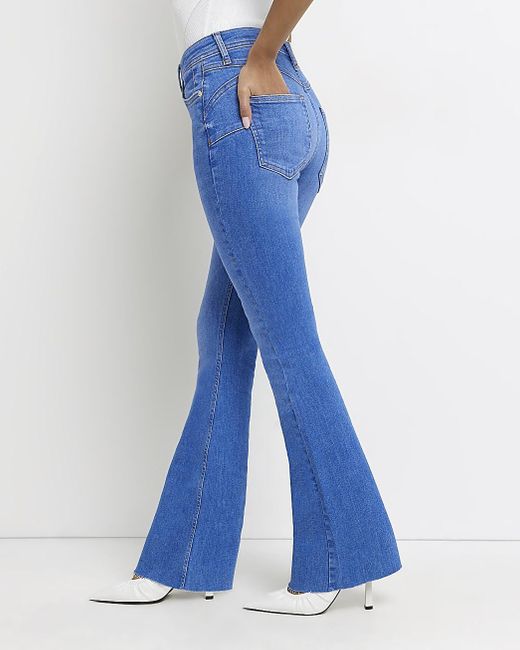 River Island Denim Petite Blue Mid Rise 