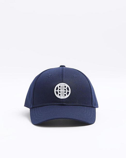 River Island Blue Embroidered Cap