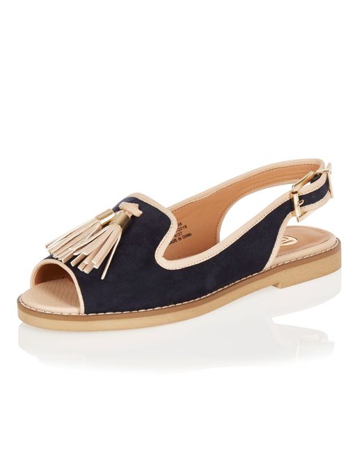 Navy peep toe sandals clearance
