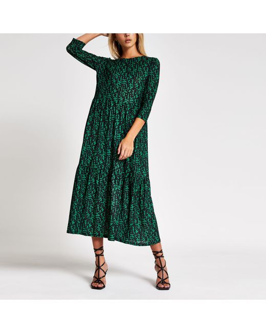 Long Sleeve Smock Dress | Lyst