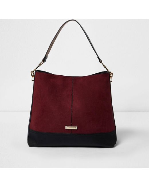 Burgundy bag store river island