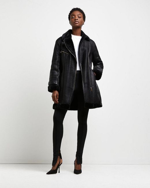 black longline jacket