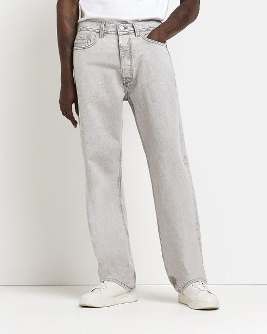 River Island Denim Loose Fit Jeans in 