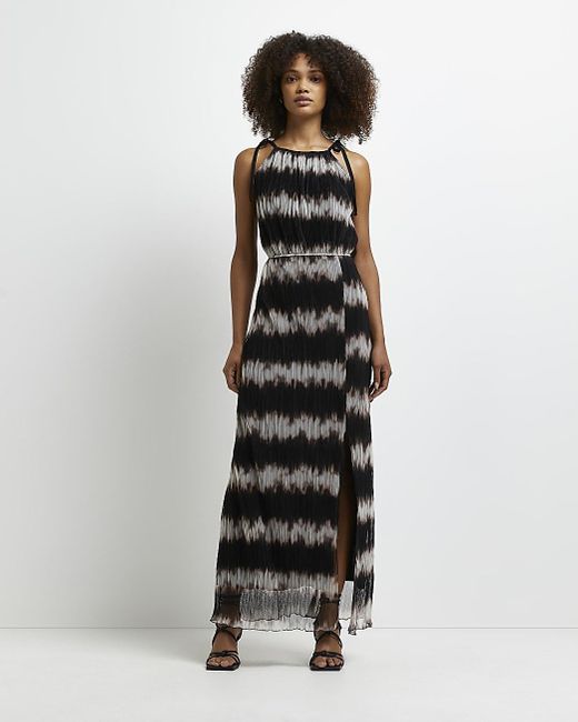River Island Black Printed Cami Maxi 