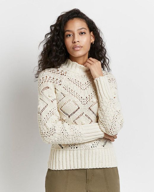 river island cream jumper