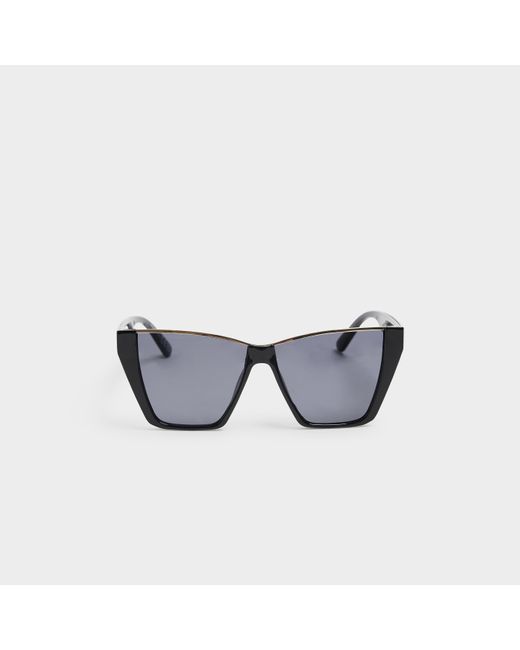 River Island Black Rimless Brow Cat Eye Sunglasses