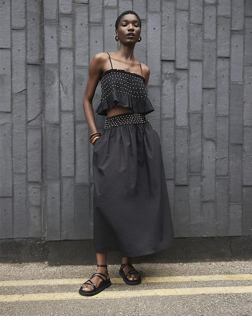 Black maxi skirt in store hotsell