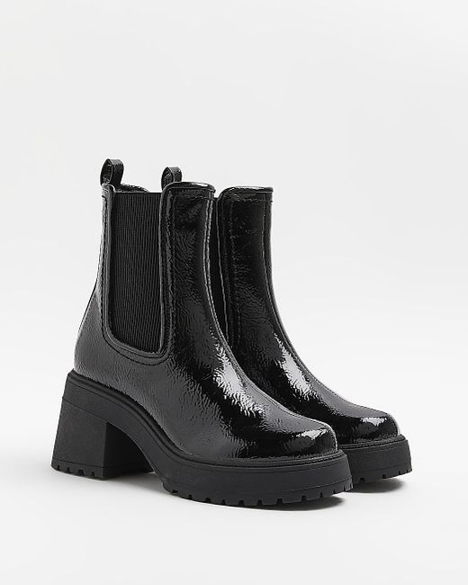 river island black platform boots