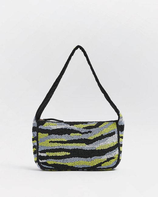 River Island Yellow Beaded Shoulder Bag Lyst