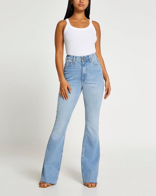 High Waisted Bum Sculpt Flared Jeans 