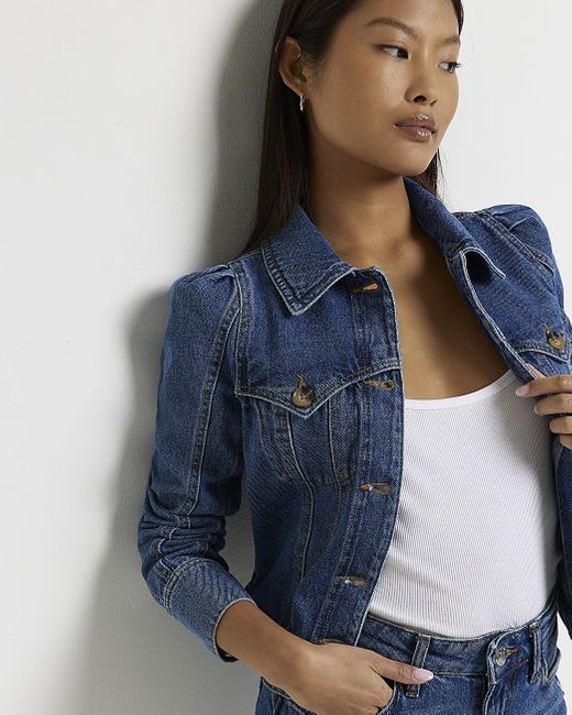 River Island Petite Blue Denim Jacket 