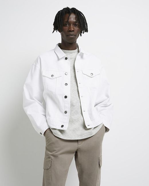 White Oversized Denim Jacket 