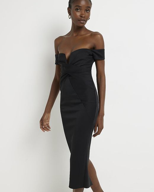 river island black bardot