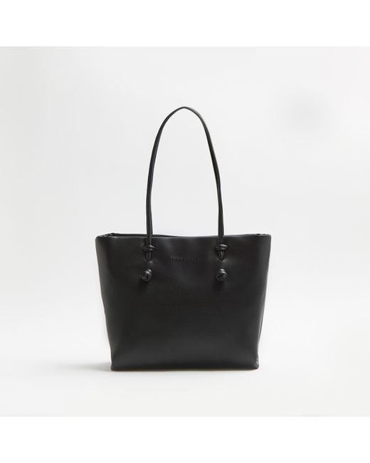 River Island Black Knot Detail Shopper Bag