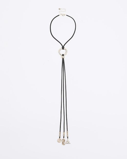 River Island White Charm Cord Necklace
