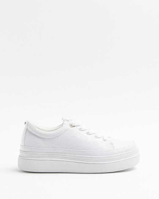 River Island White Chunky Trainers | Lyst UK