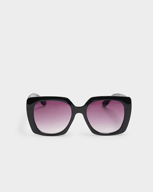 River Island Black Square Cat Eye Sunglasses