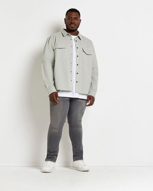 Denim Big \u0026 Tall Slim Fit Grey Jeans 