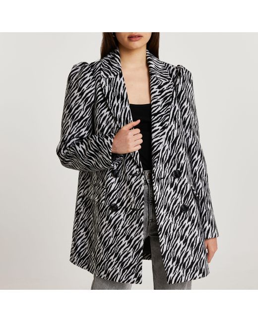 h&m zebra blazer