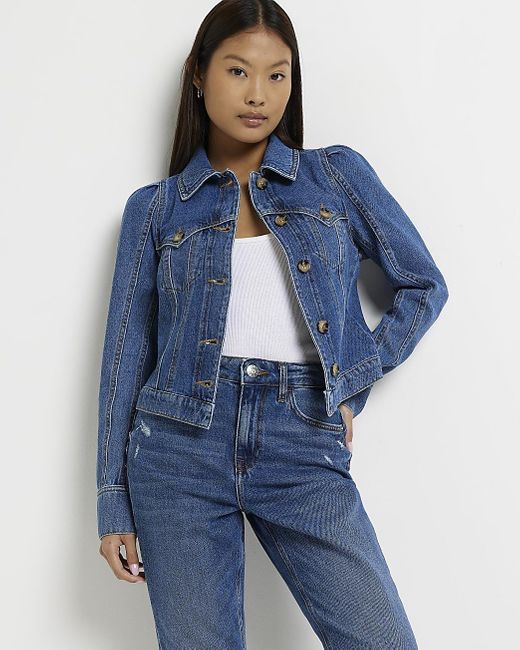 River Island Petite Blue Denim Jacket 