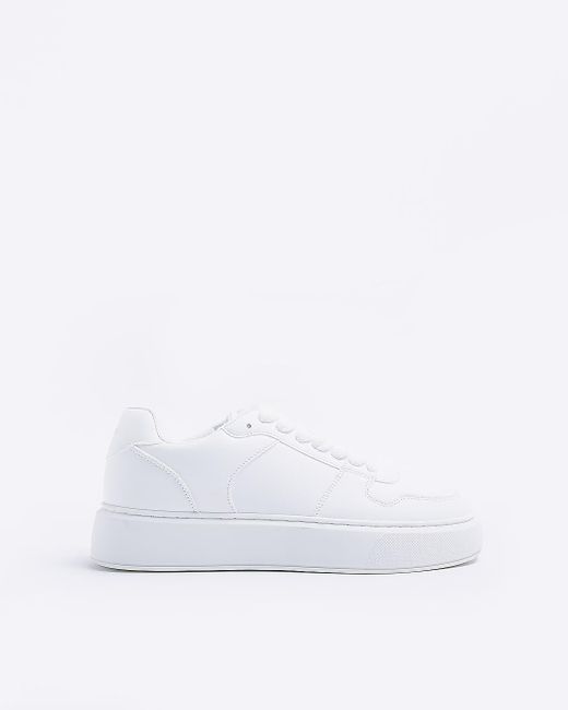 River Island White Chunky Trainers for Men | Lyst