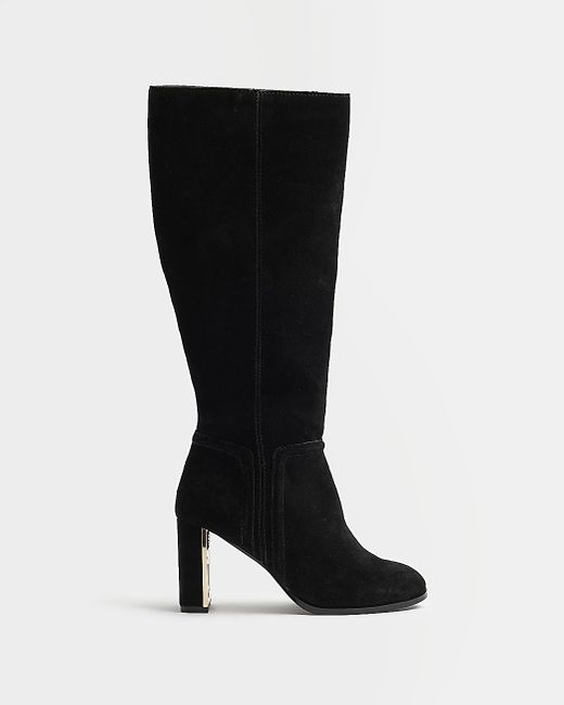 navy knee high boots river island