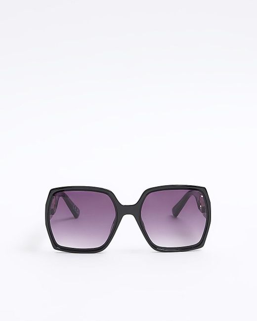 River Island Purple Oversized Square Sunglasses