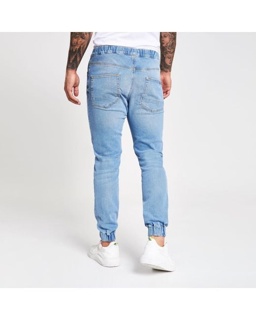 River Island Light Blue Ryan jogger Jeans for Men | Lyst Canada