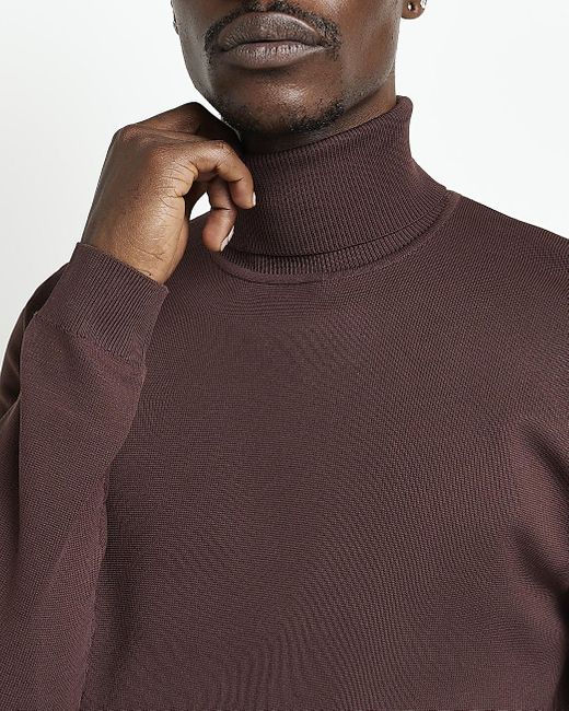 River Island Slim Fit Roll Neck Knitted 