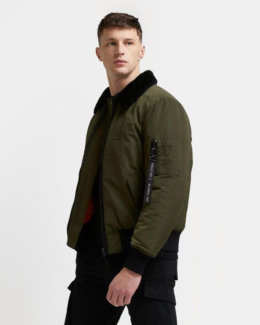 borg collar bomber jacket