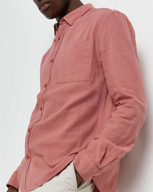 River Island Pink Regular Fit Textured 