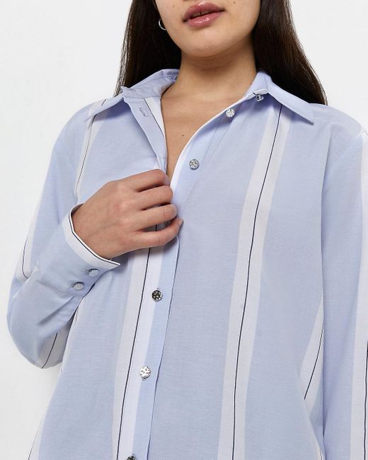 River Island Striped Oversized Shirt in 