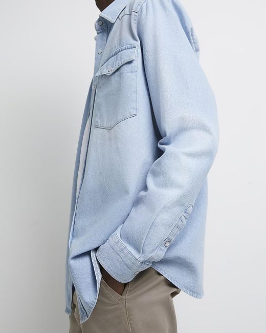 Regular Fit Washed Denim Shirt 