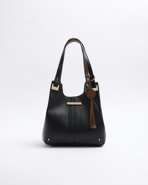 River Island Black Slouch Small Tote Bag