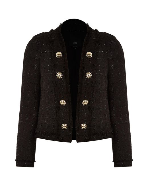 River Island Petite Black Boucle Jacket