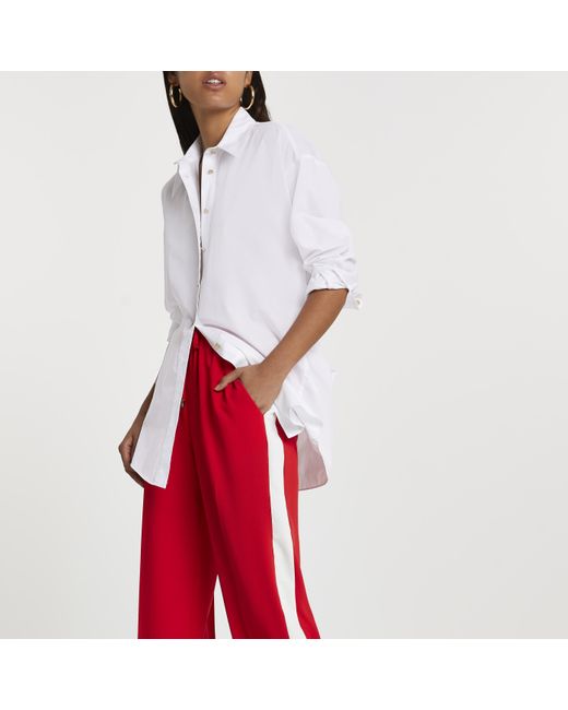 ZARA RED TROUSERS WITH SIDE STRIPE SIZE XS L Ref 2267778  eBay