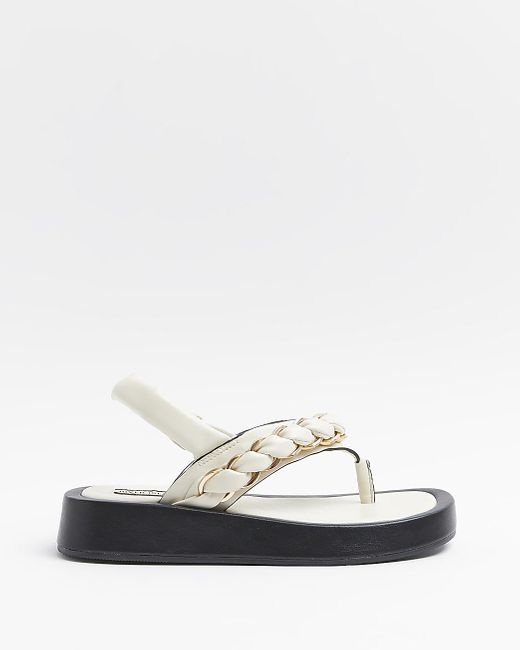 cream flatform sandals