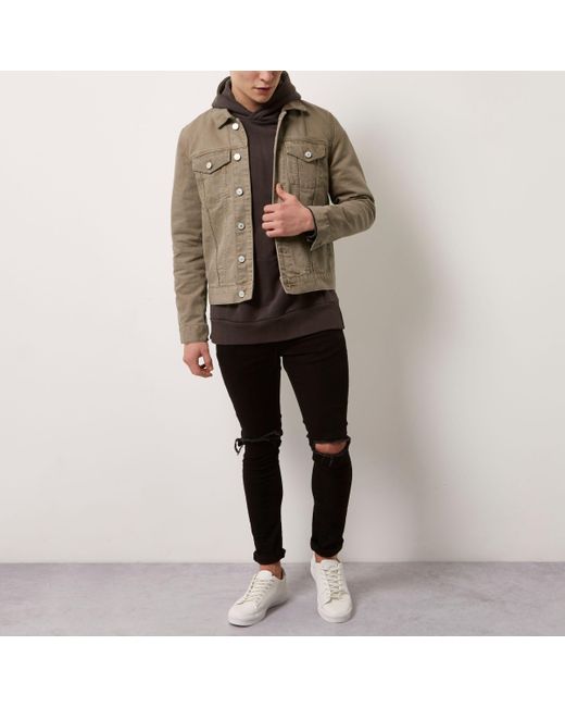 River Island Multicolor Stone Denim Jacket for men