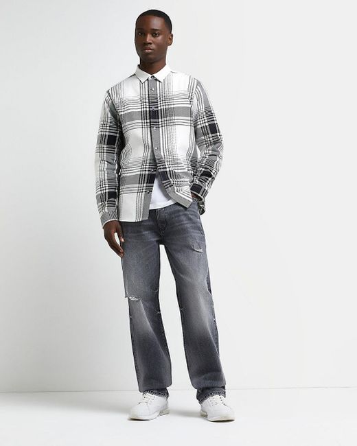 River Island Ecru Regular Fit Twill 