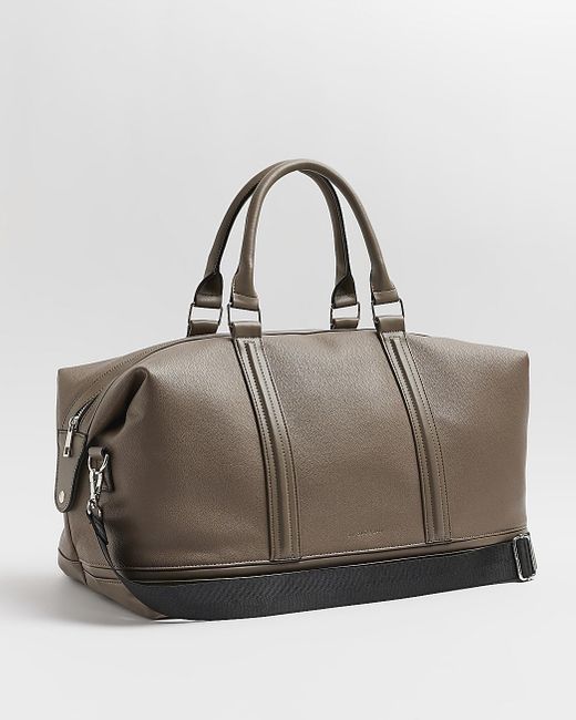 River Island Beige Faux Leather Tumbled 