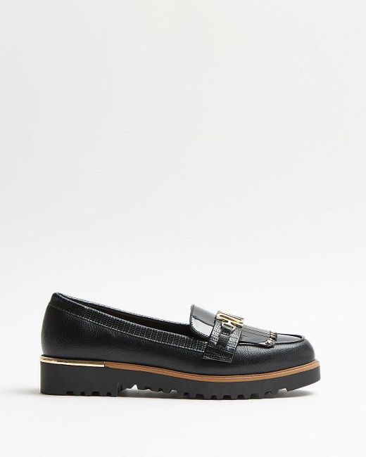 River Island Black Wide Fit Tassel Loafers Lyst UK