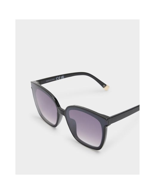 River Island Purple Black Oversized Square Sunglasses