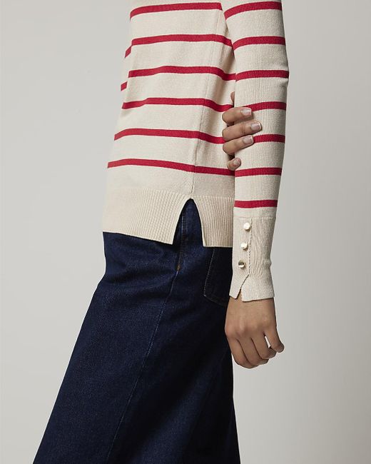 River Island Red Stripe Knit Long Sleeve Top