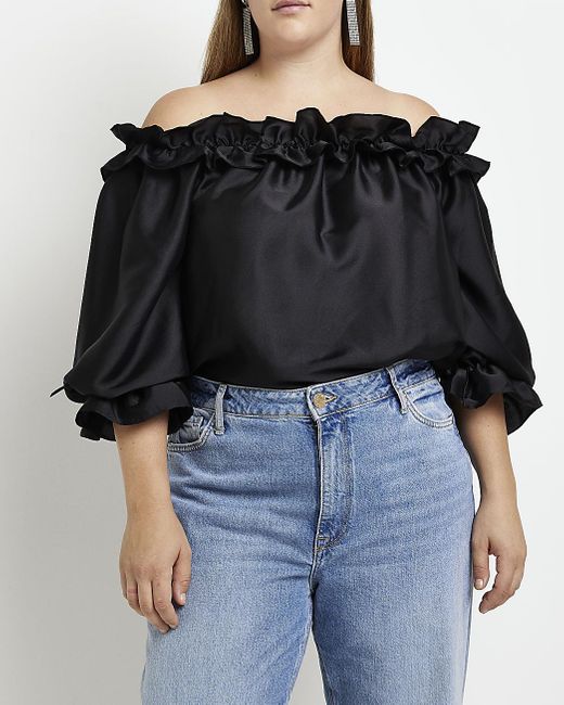 river island black bardot